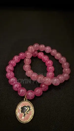 2 Piece Pink Barbie Charm Bracelet