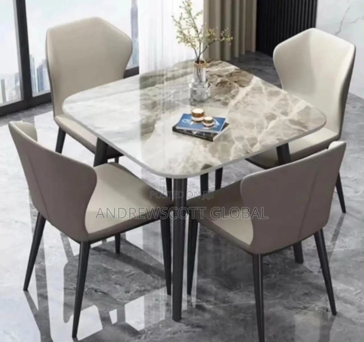 Brand New & Imported Marble Dining by 4