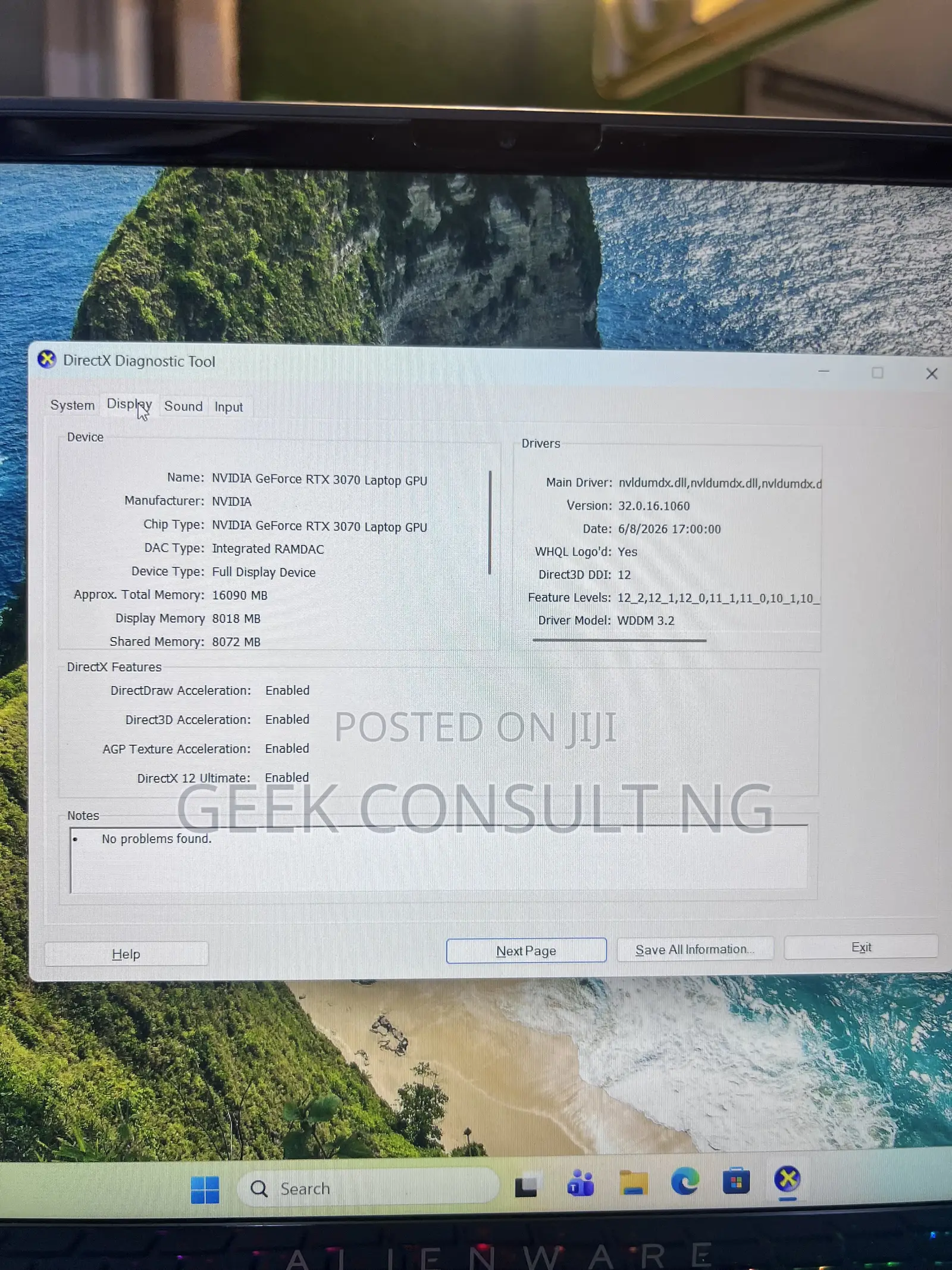 Laptop Alienware M15 R4 16GB Intel Core i7 SSD 512GB