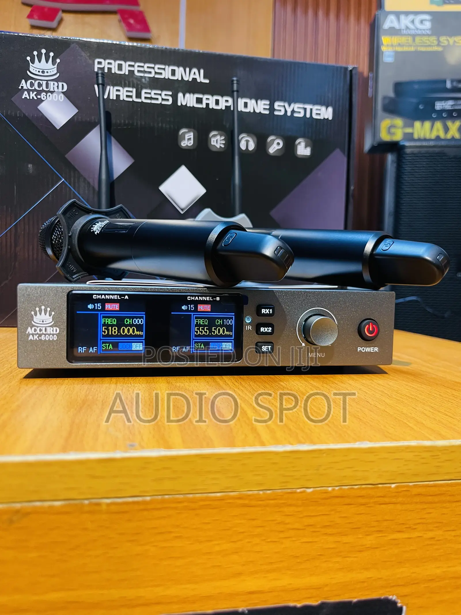Accurd Ak-6000 Professional Dual Handheld Digital Wireless Microphone