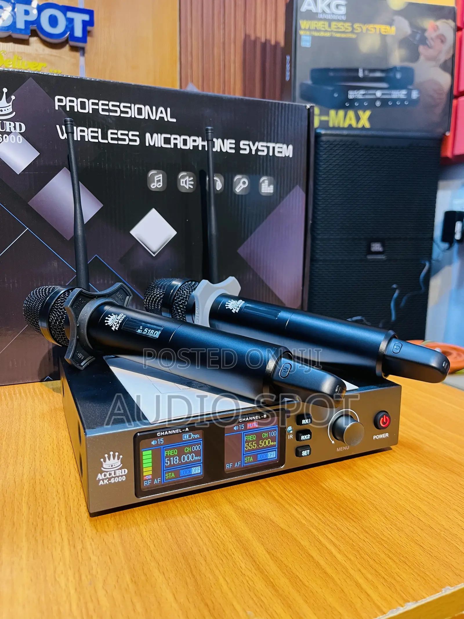 Accurd Ak-6000 Professional Dual Handheld Digital Wireless Microphone
