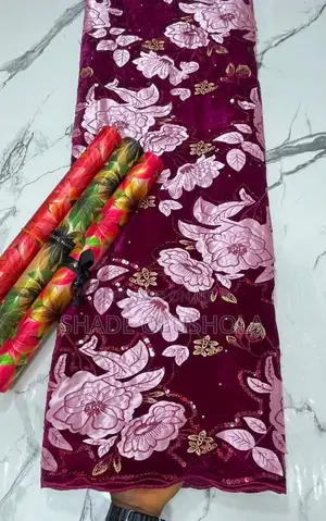 Mixed Colour Velvet Lace