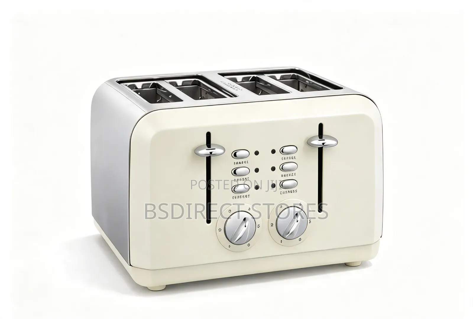 Essentials Wide Slot 4 Slice Toaster Adjustable Browning