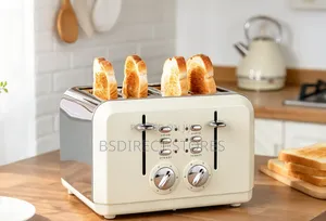 Essentials Wide Slot 4 Slice Toaster Adjustable Browning