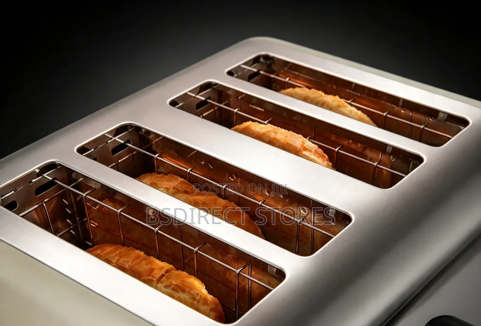 Essentials Wide Slot 4 Slice Toaster Adjustable Browning