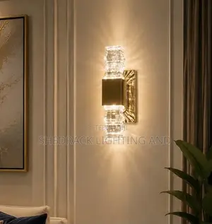 Double Stack Crystal Wall Light - Gold Edition!