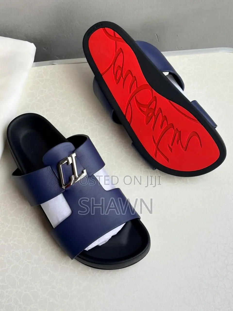 Christian Louboutin Leather Slippers
