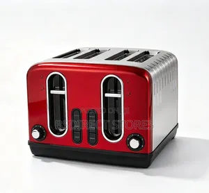 George Home RED Stainless Steel 4 Slice Deep Slots Toaster