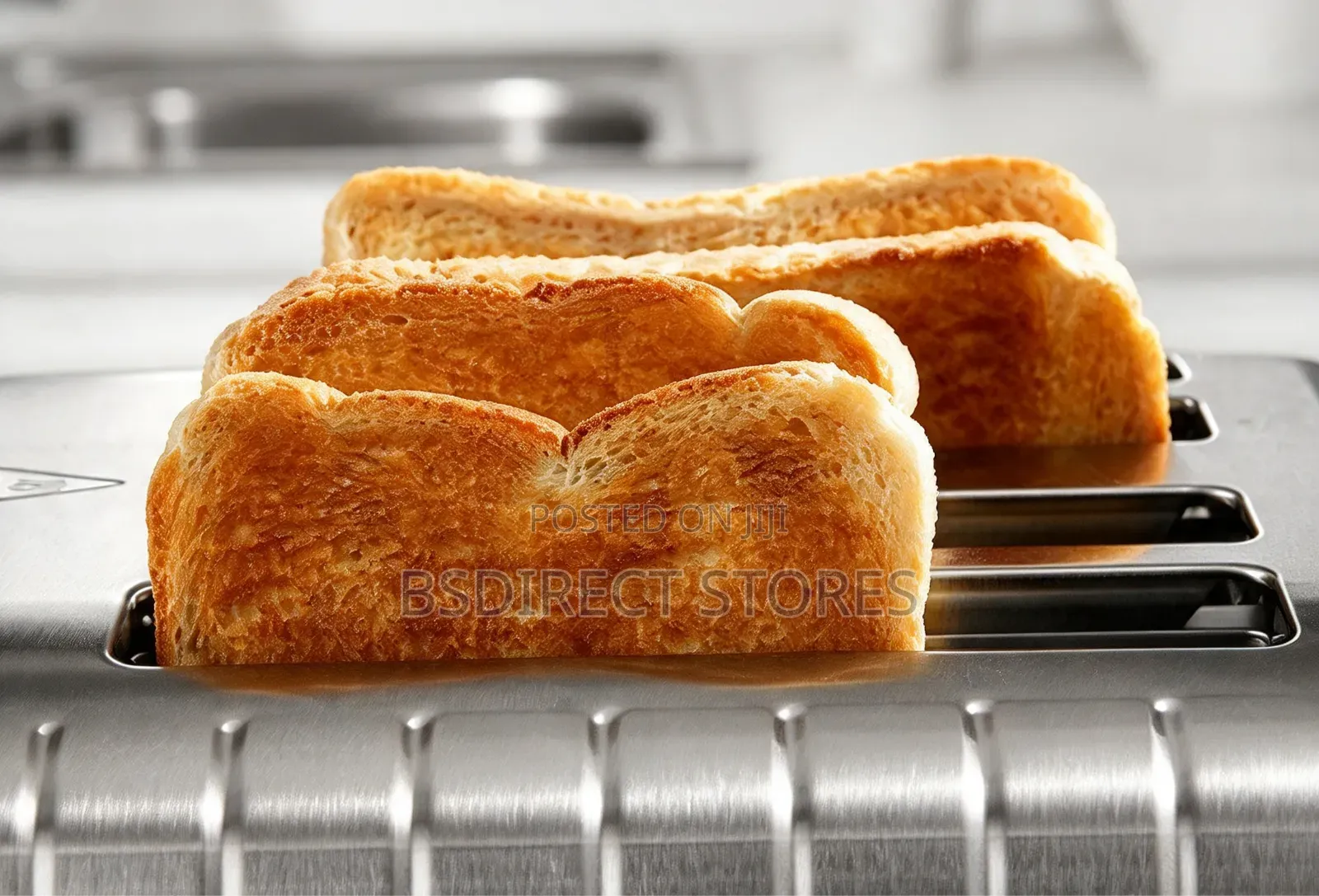 George Home RED Stainless Steel 4 Slice Deep Slots Toaster