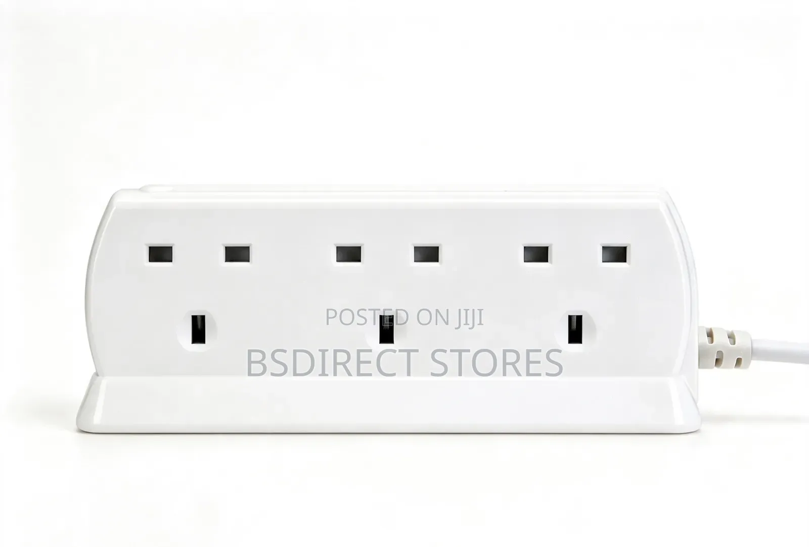 Masterplug WHITE Six Socket Extension Lead With USB - 1m