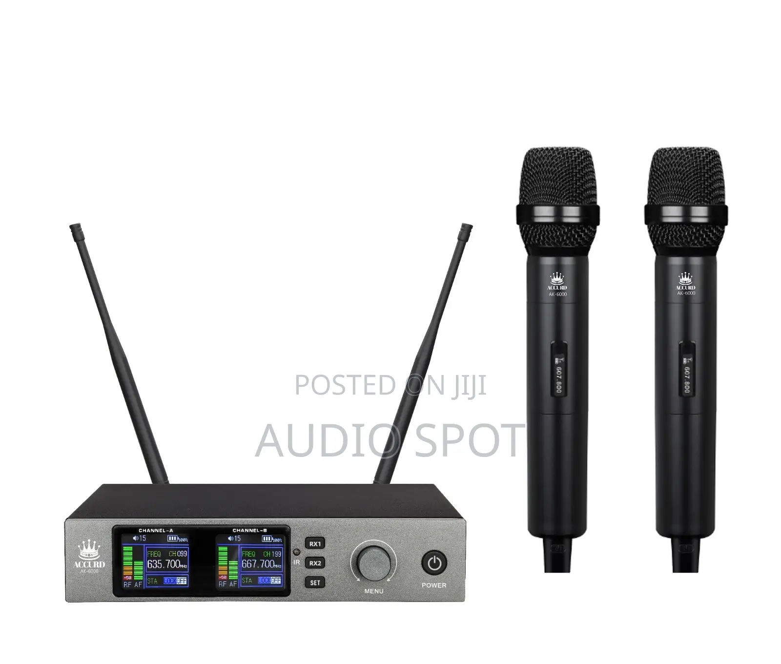 Accurd Ak-6000 Professional Dual Handheld Digital Wireless Microphone