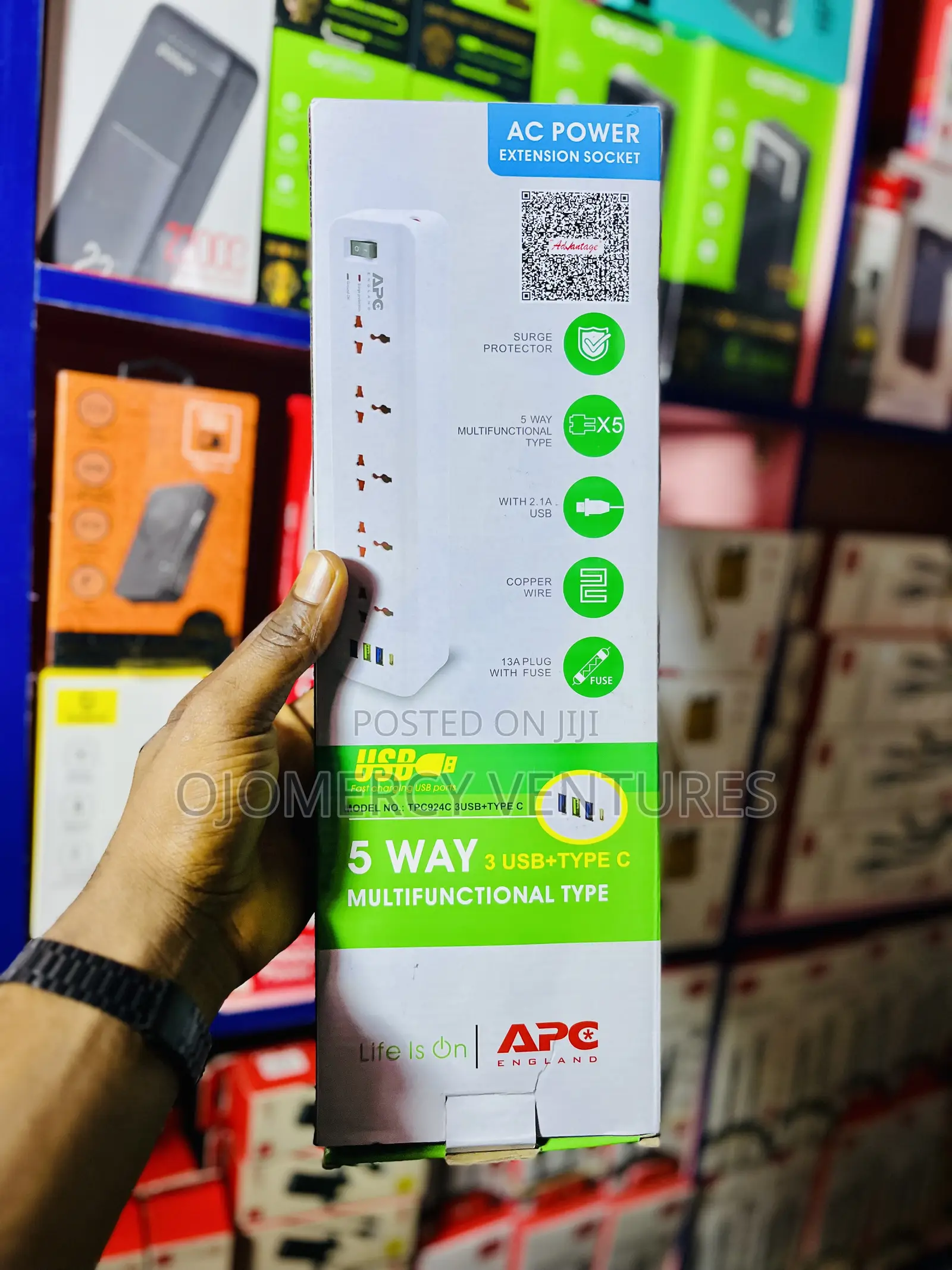 APC 5-Way Multifunctional AC Power Extension Socket