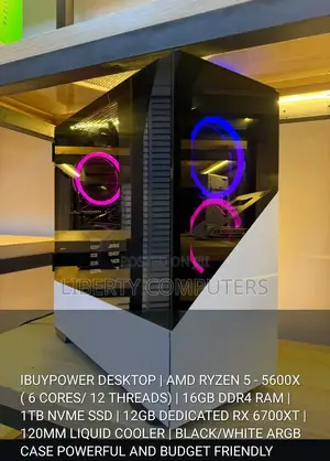 Desktop Computer iBUYPOWER 16GB AMD Ryzen 5 SSD 1T