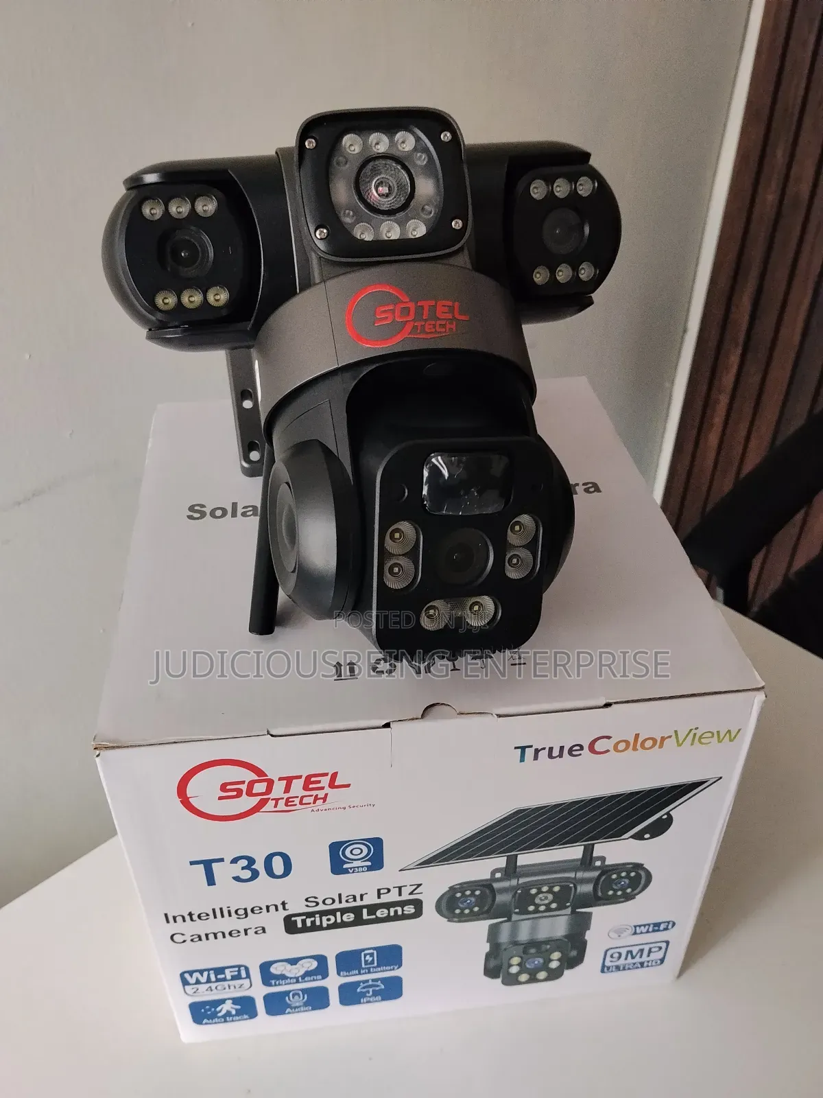 3 Lens Solar WiFi With Night Vision and 2 Way Audio