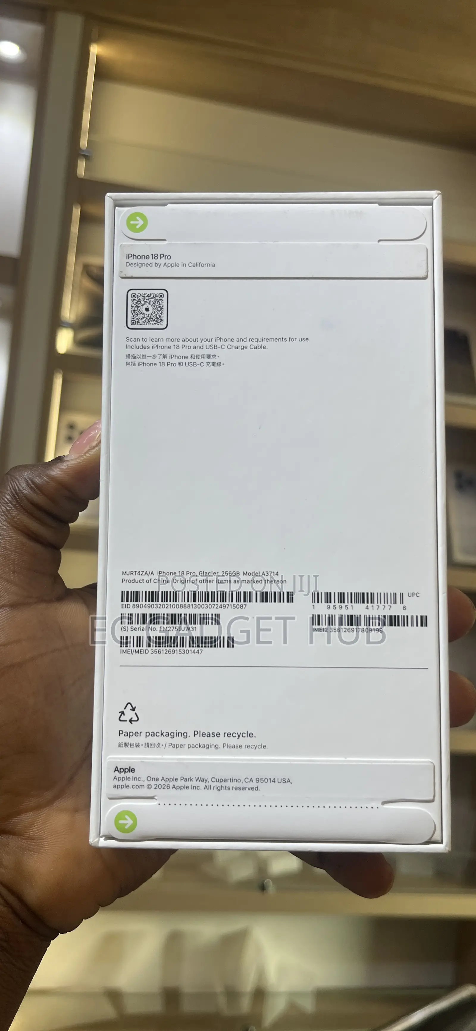New Apple iPhone 18 Pro 256 GB