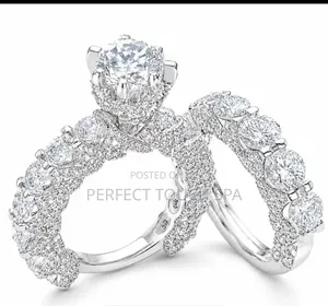 2pc Silver Engagement Ring