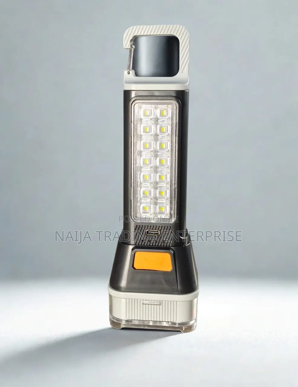 LED Flashlight - Portable Solar & Rechargeable Outdoor Light With Hook