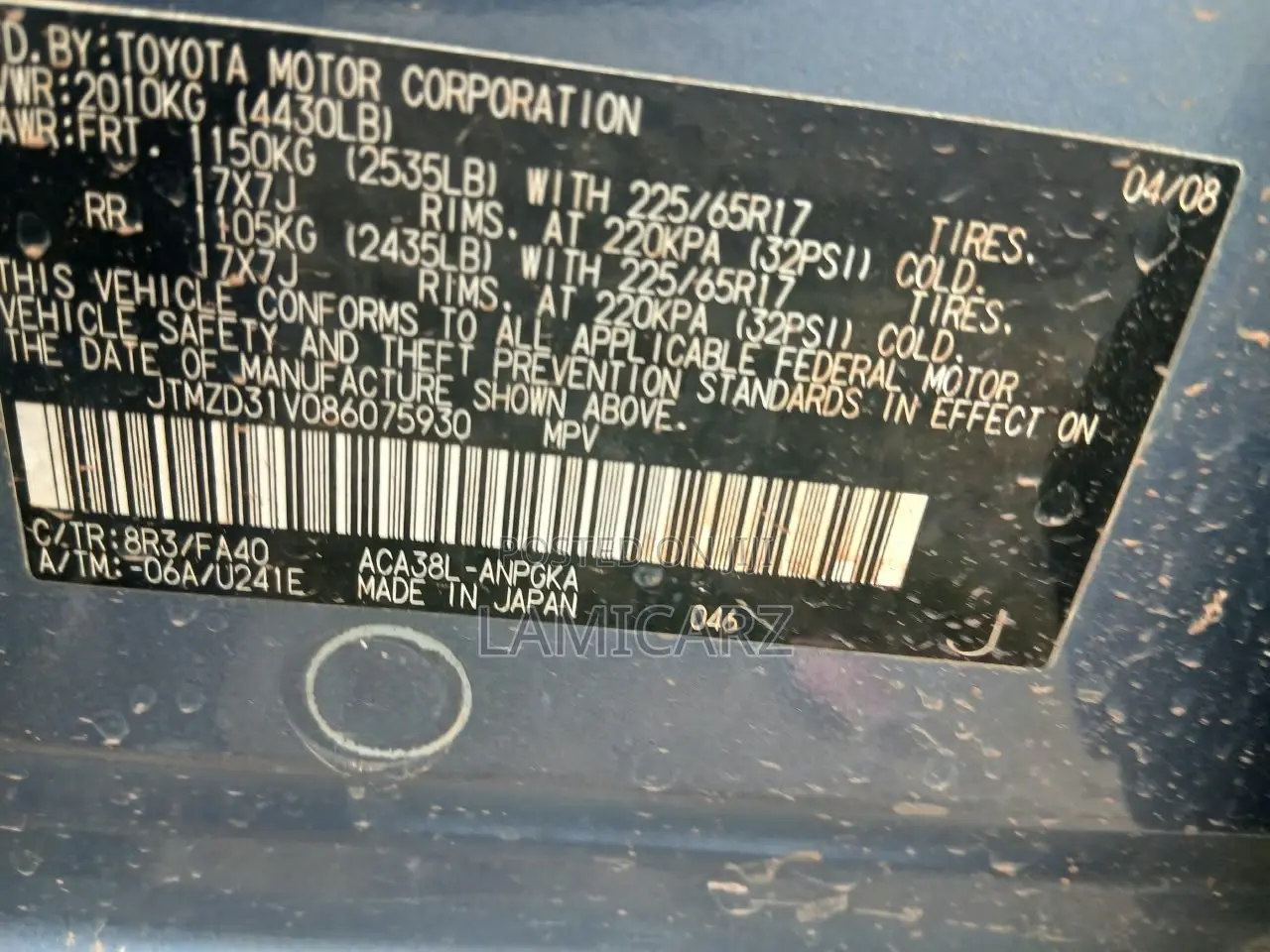 Toyota RAV4 2009 Blue