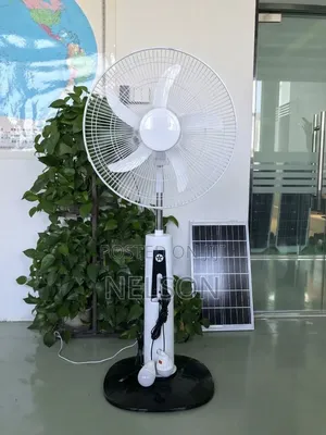 Rechargeable 18 Inch DC Solar Stand Fan Solar Fan With USB and Light