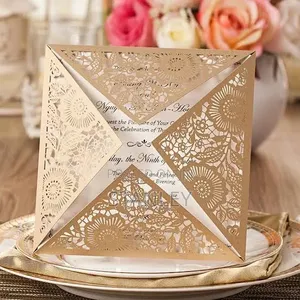 Unique and Classy Laser Cut Wedding Invitation Card
