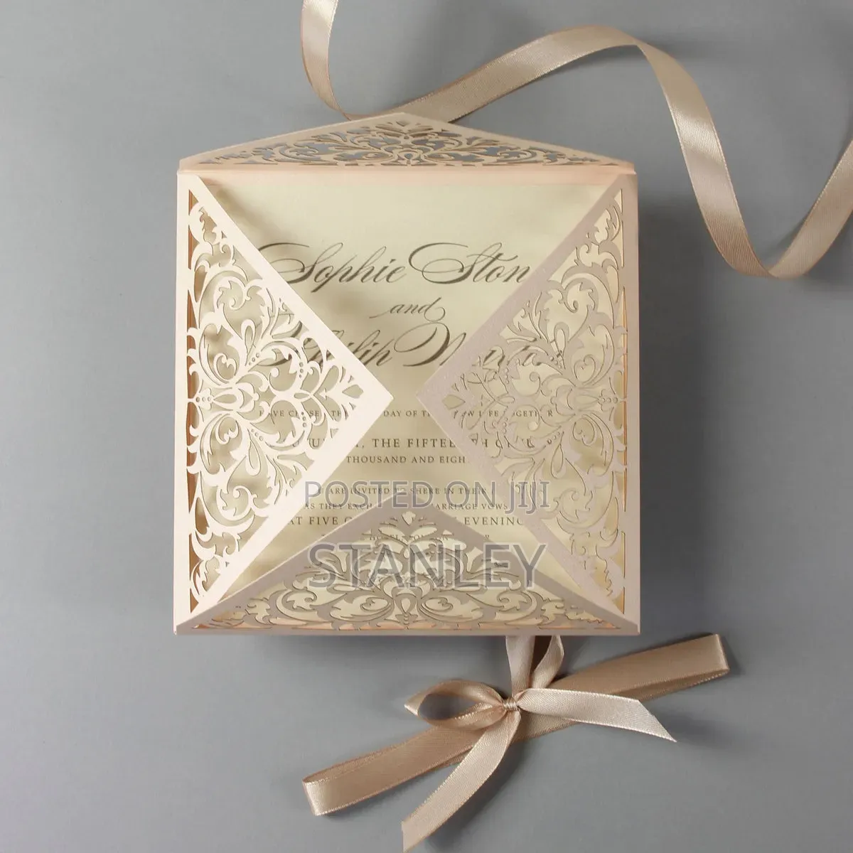 Unique and Classy Laser Cut Wedding Invitation Card