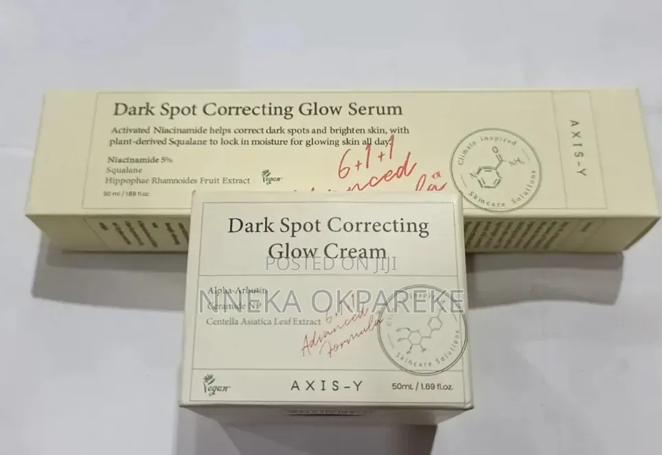 Axis-Y Dark Spot Correcting Glow Serum and Cream