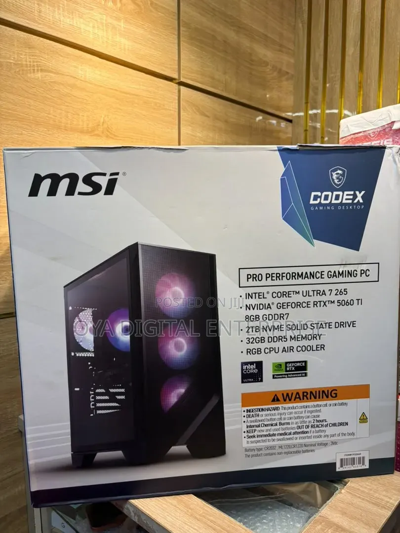 New Desktop Computer MSI Codex R2 32GB Intel Core Ultra 7 SSD 2T