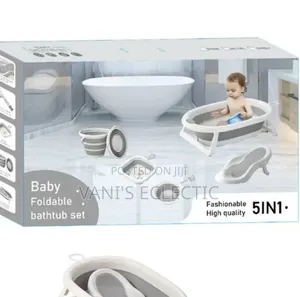 Premium 5-in-1 Baby Foldable Bathtub Set
