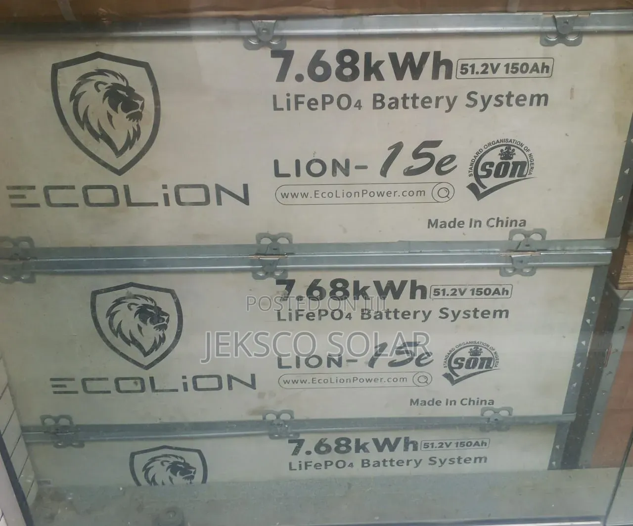 7.68kwh, 48v Ecolion Lithium Battery