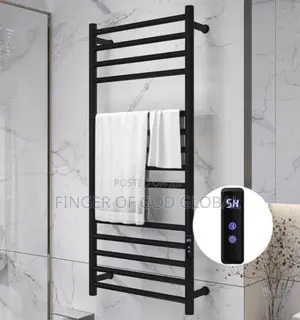 Electric Heated Towel Rack – Black