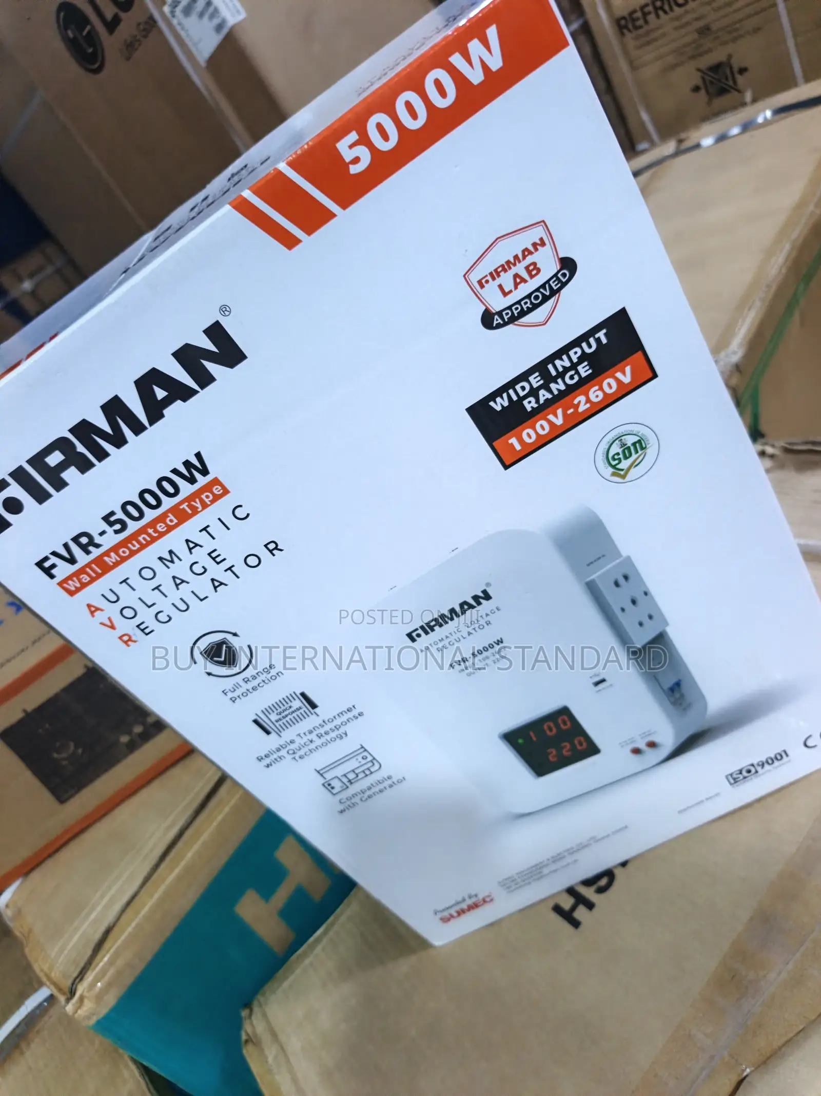 FIRMAN 5KVA Wall Mounted Voltage Adjustment Stabilizer