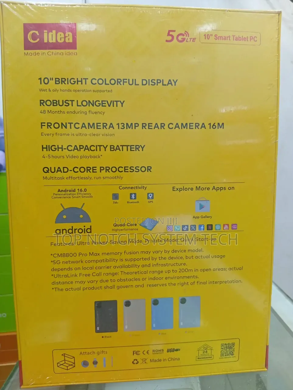 New C idea CM8800 Plus 8 GB White