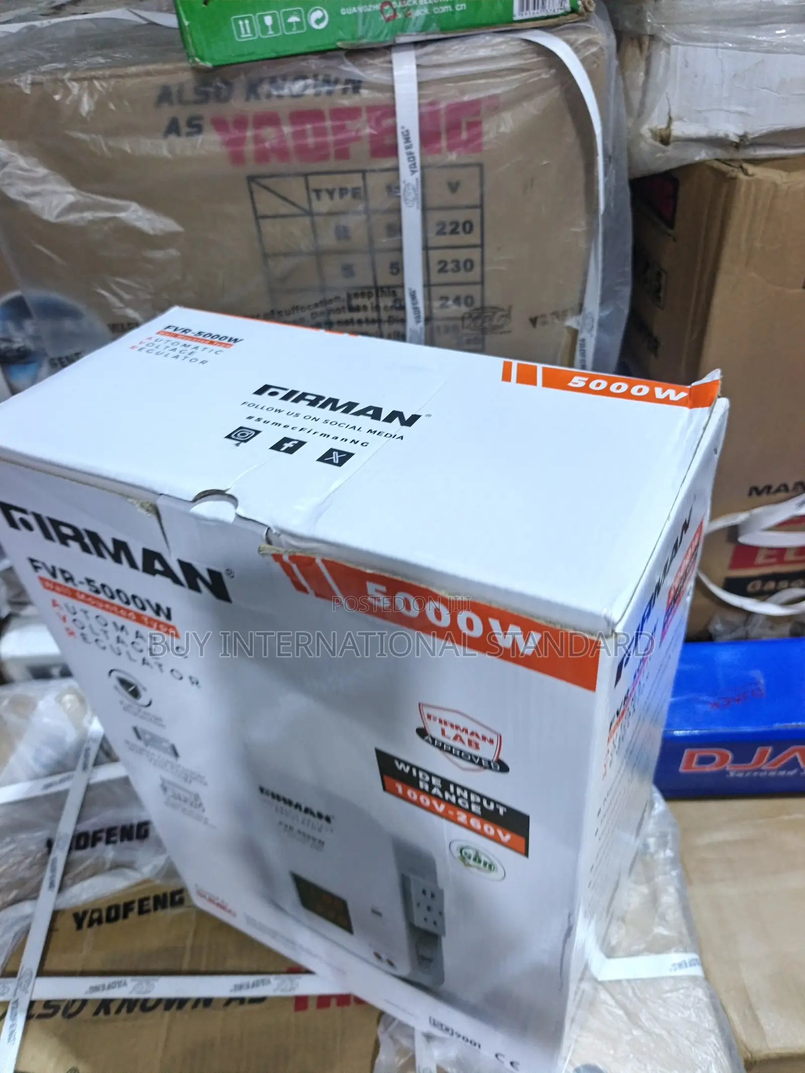 FIRMAN 5KVA Wall Mounted Voltage Control Regulator