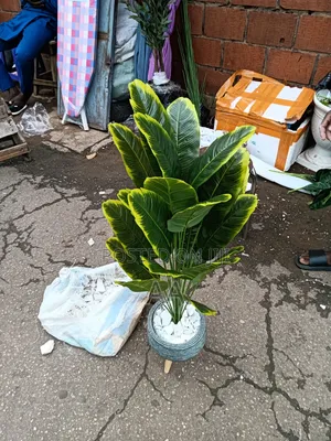 Artificial Flower and Standing Vase