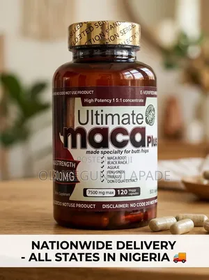 Ultimate Maca Plus Curves & Hips Supplement 7500mg-120 Veggie Capsules