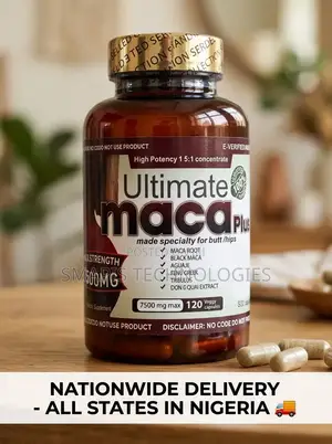 Ultimate Maca Plus Curves & Hips Supplement 7500mg-120 Veggie Capsules