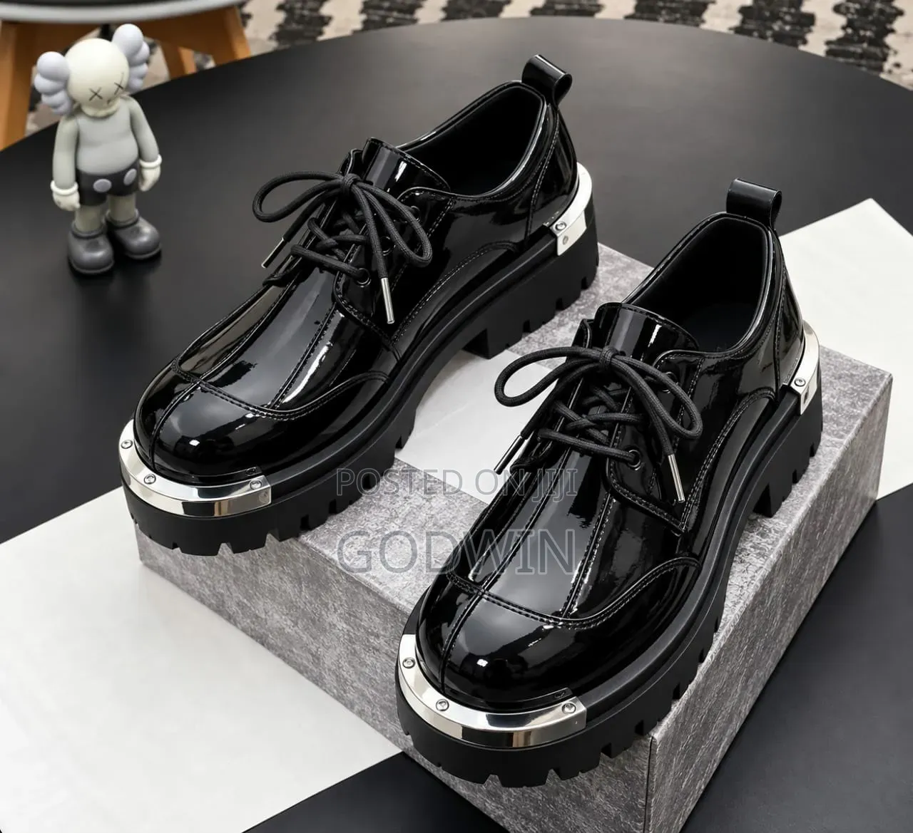 Men's Black Patent Leather Shoes