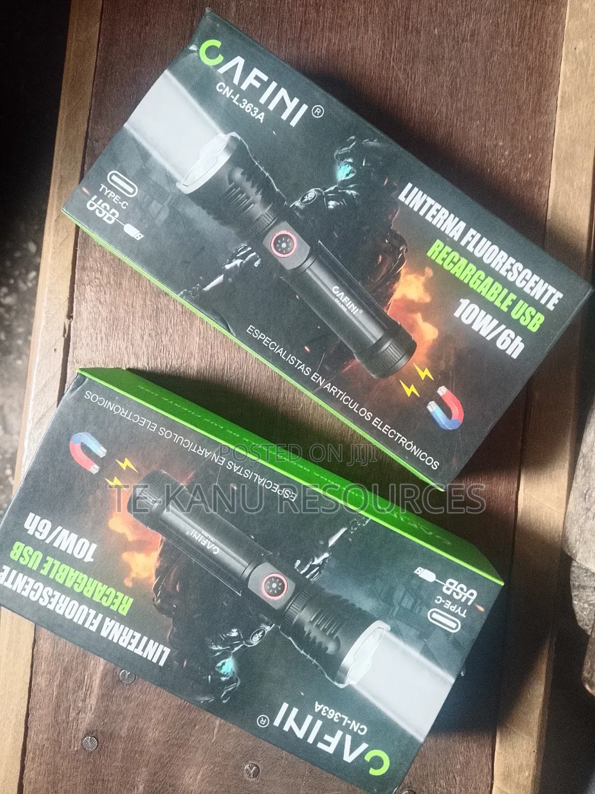 CAFINI White Laser Fluorescent Strip Rechargeable Flashlights.