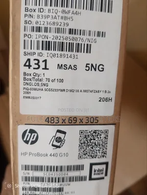 New Laptop HP ProBook 440 G10 16GB Intel SSD 256GB