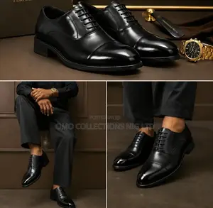 Men’s Luxury Leather Lace-Up Shoes – Premium Elegant Formal Shoes