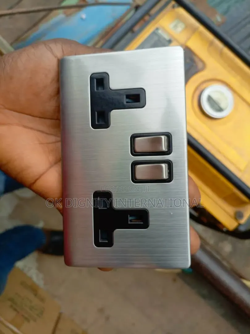 Double Universal Wall Socket With USB Port – Premium Design