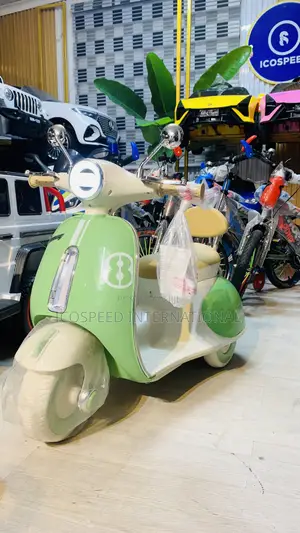 Green Electric Power Bike for Kids Age 2-10 With Remote and Bluetooth