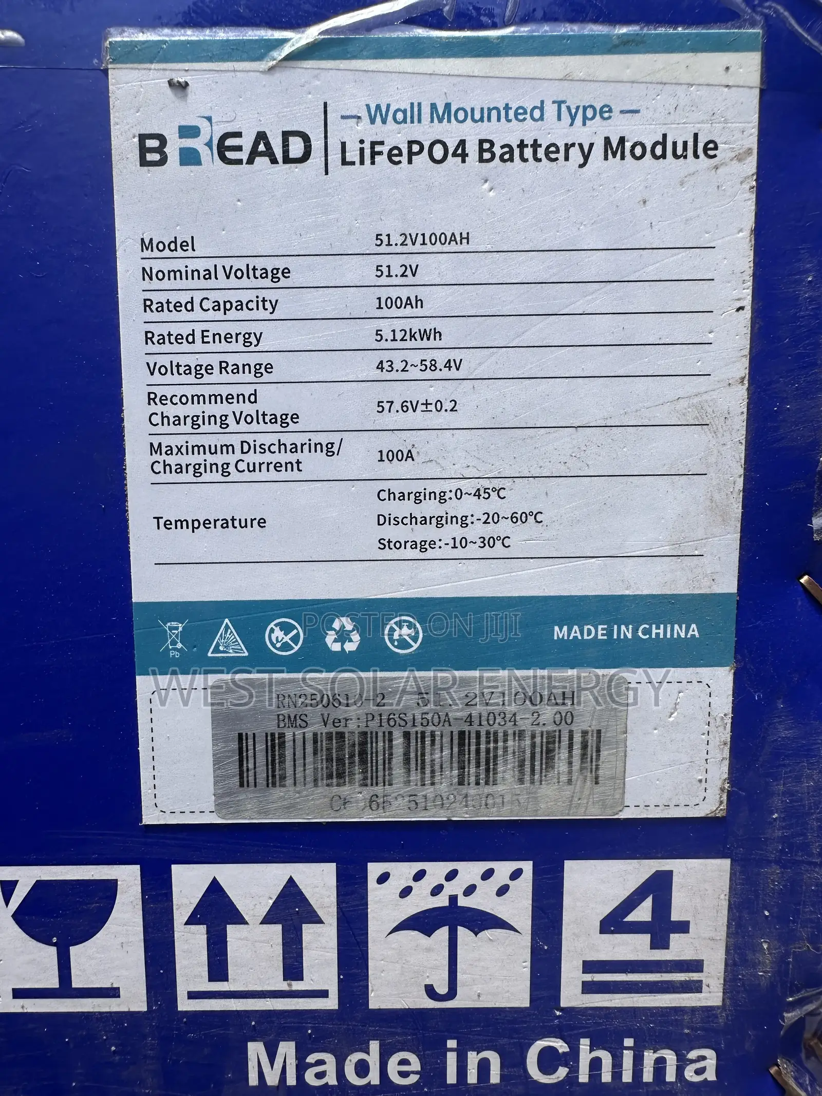 5kwh 51.2V Bread Lithium Ion Battery
