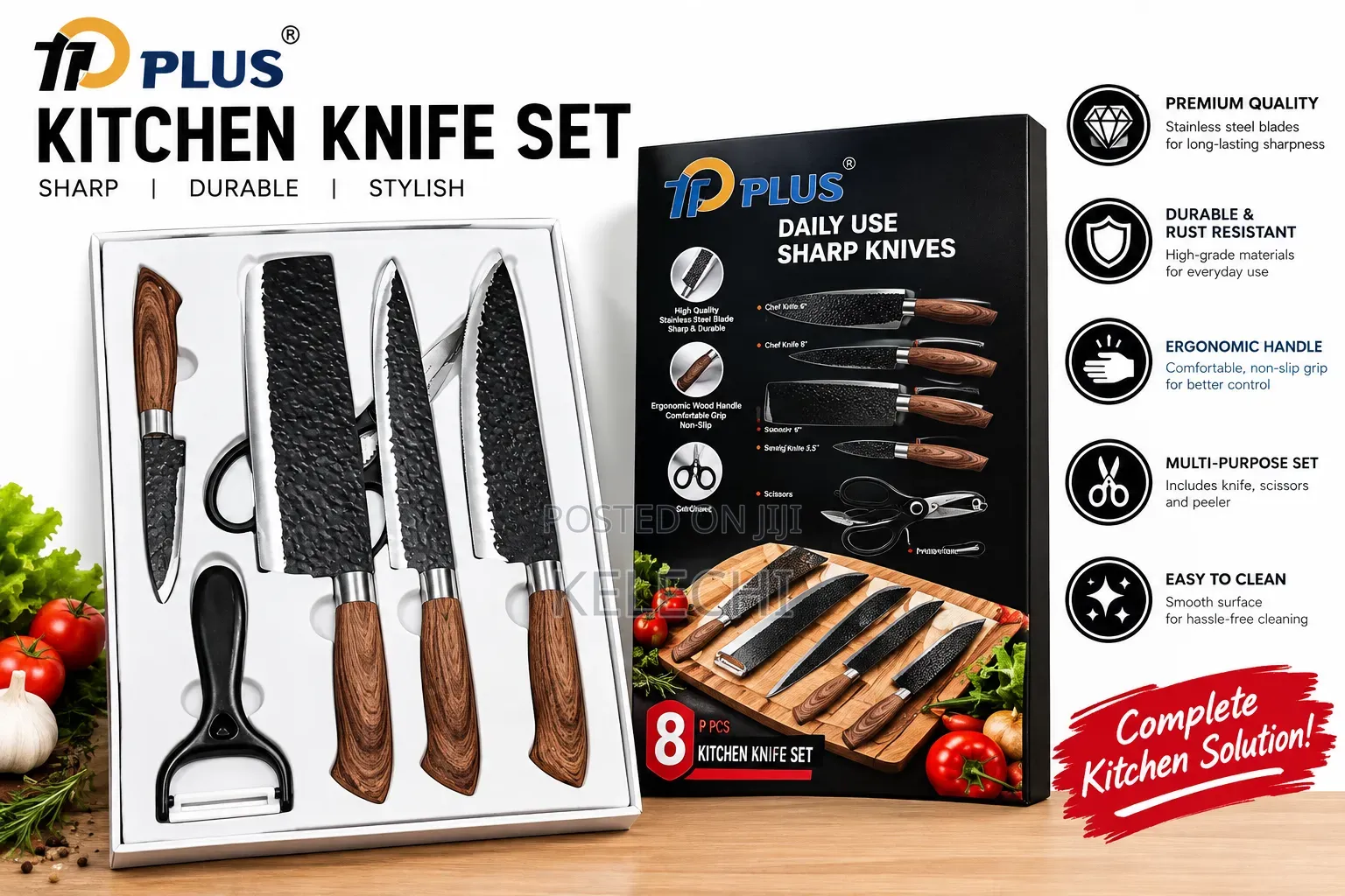 8 Pieces Kitchen Knife Set