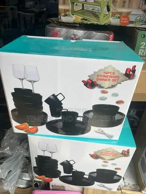 16 Pieces Black Dinner Sets