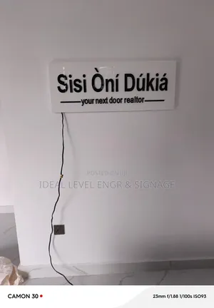 Illuminated Reception Signage