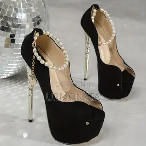 European Royal Style Peep-Toe Elegant Beaded High Heels