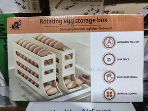 Rotating Egg Rack Organizer With Packet
