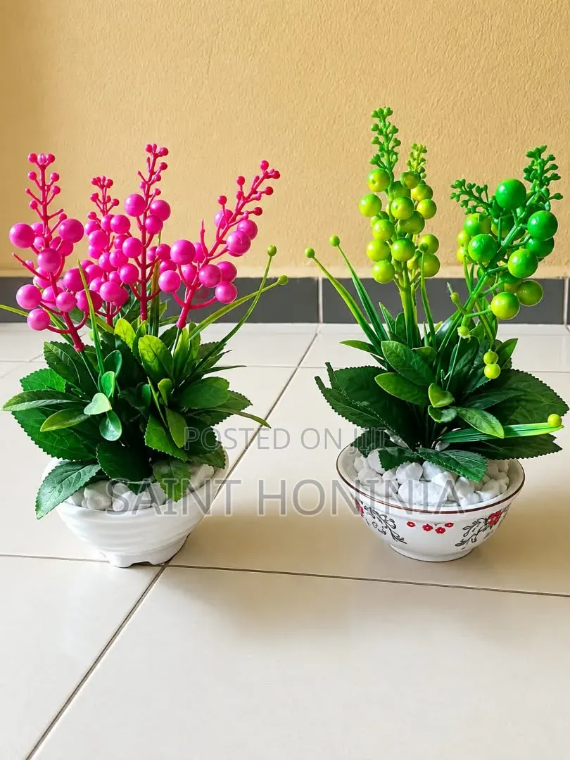 Beautiful Artificial Flowers in Decorative Pots