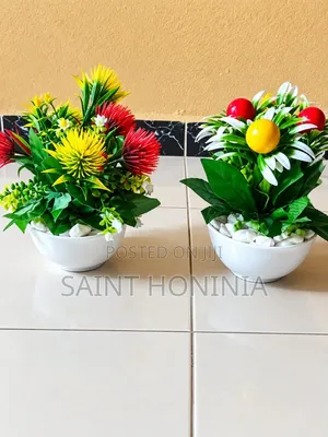 Beautiful Artificial Flowers in Decorative Pots
